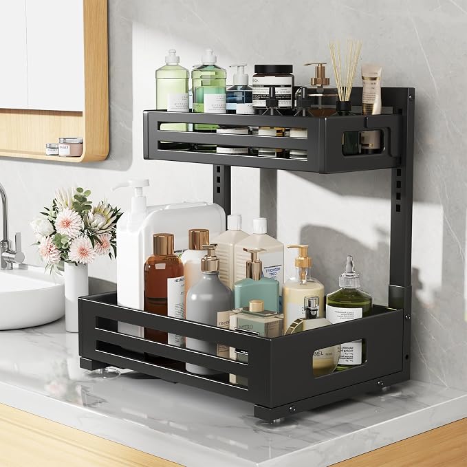 1 Pack Under Sink Organizer, Pull Out Cabinet Organizer - Image 5