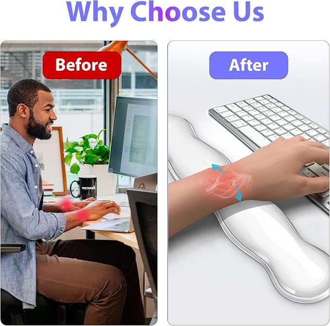 Gel Keyboard and Mouse Wrist Rest Set, 2-PC Cute Wrist Rest - Image 3