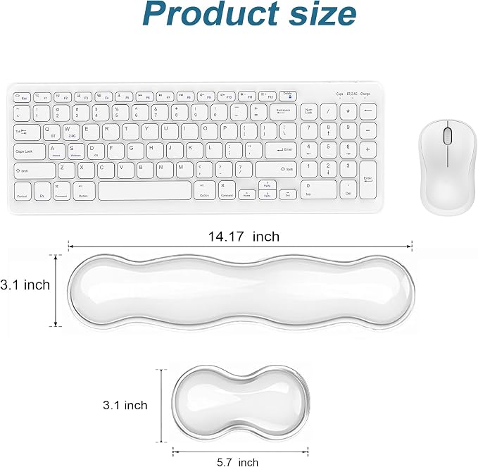 Gel Keyboard Wrist Rest Set, Ergonomic Keyboard Mouse Wrist Rest - Image 7