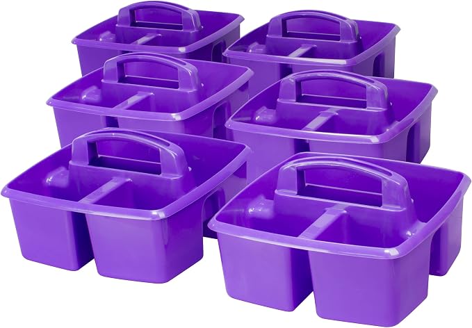 Storex 3-Compartment Small Craft Caddy – Multipurpose Classroom Organizer - Image 2