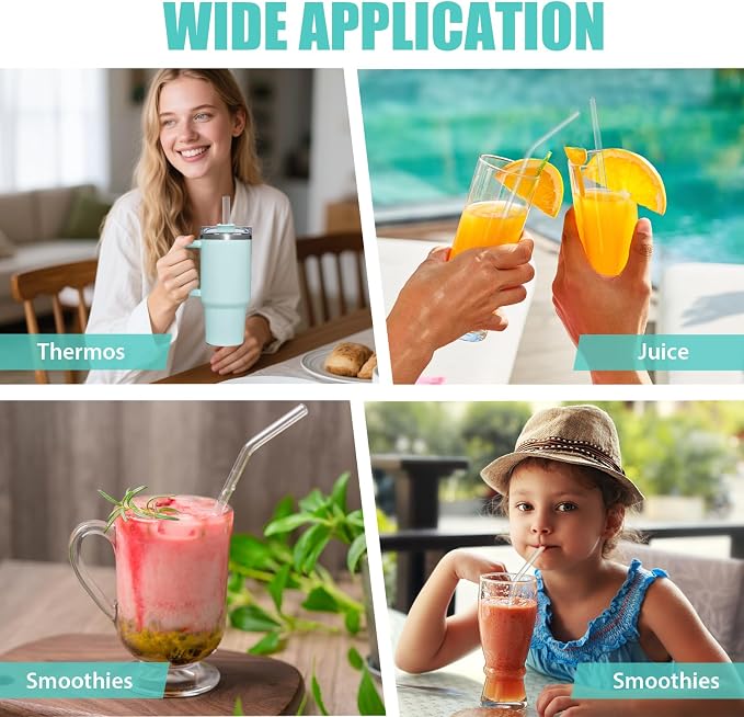 12 Pack Reusable Straws Compatible - Image 7