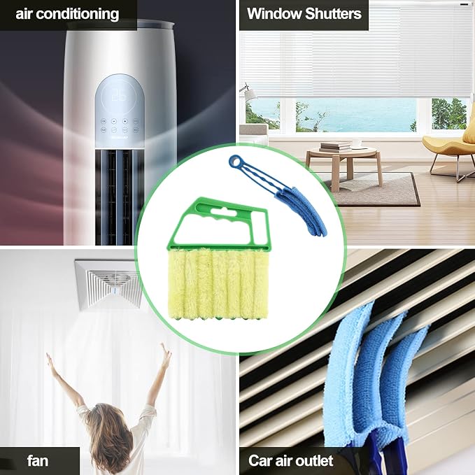 2Pcs Window Venetian 7 Finger Dusting Cleaner Tool and 1Pc Window Blind Duster - Image 5