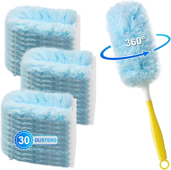 30 Count Dusters Refills with 1 Handle, 360 Heavy Duty Duster Refills, by Gkweres