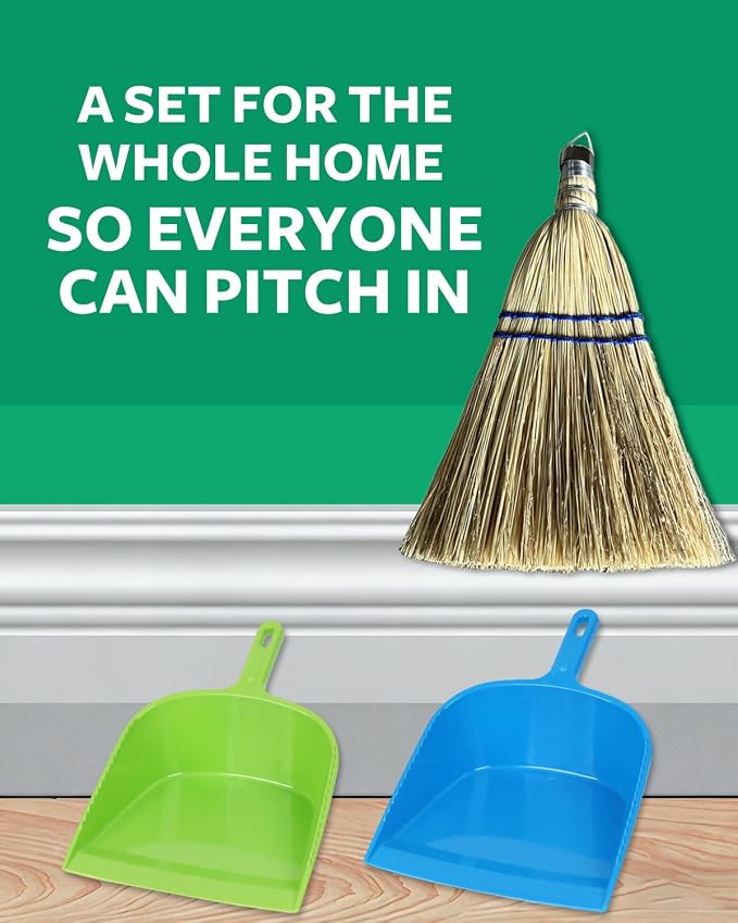 6Pack 12 Inch Handheld Broom Set, Heavy Duty Mini Corn Broom - Image 7