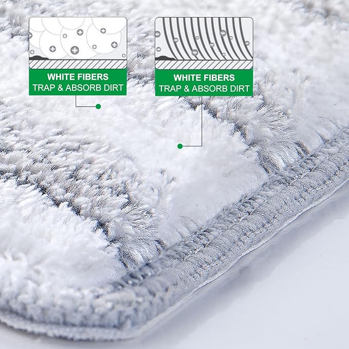 Flat Mop Pads, 3 Pack 13" X 4.9" Microfiber Mop Pad/Refill/Head, Mop Pads - Image 2