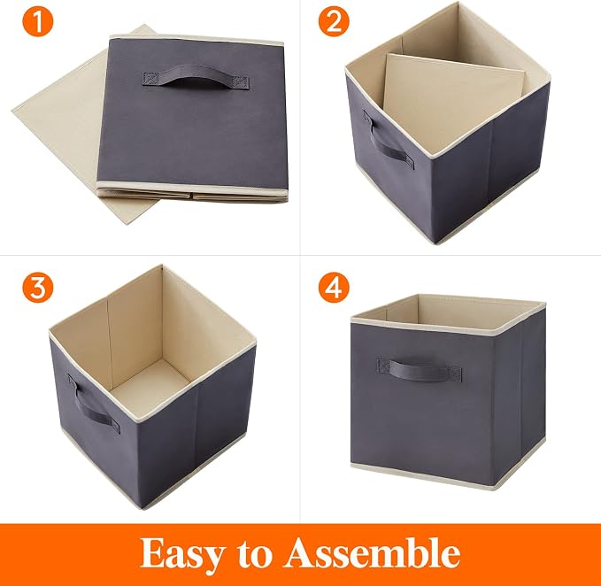 Lifewit 11 Inch Cube Storage Bins, Storage Cubes Foldable Medium Decorative - Image 2