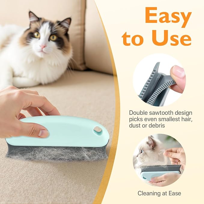 Pet Hair Removal Tool 3 Pack Dog Cat Hair Remover Carpet Scraper Rake Fur - Image 4