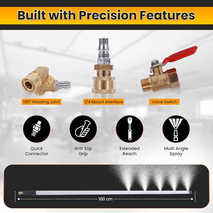 Radiator Cleaning Wand 40" – High Pressure Washer Extension Tool Kit - Image 3