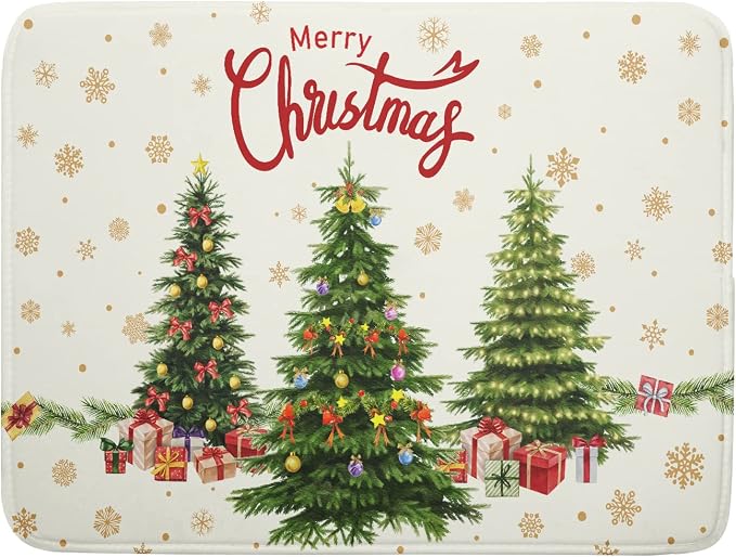 Christmas Tree Dish Drying Mat 18x24 by Kawani
