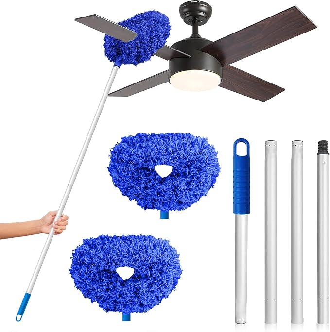 DRQ Ceiling Fan Cleaner Duster, 2 Pack Reusable Microfiber Duster by DRQ