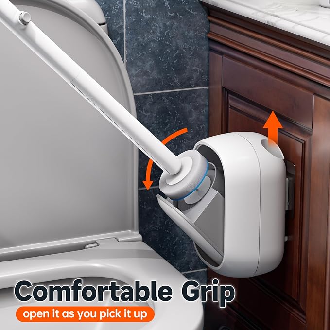 CTIME Disposable Toilet Brush Family Set Includes 60 Brush Heads, a Stylish - Image 4