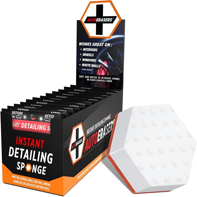 AutoERASERS™ Instant Detailing Car Bikes Wash Sponge, Non-Scratch Car Cleaning by AutoERASERS
