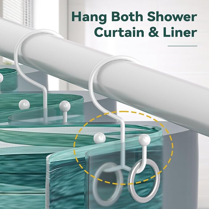 Goowin 24 Pcs Shower Curtain Hooks Rings, Durable Shower Curtain Rings Rust - Image 6
