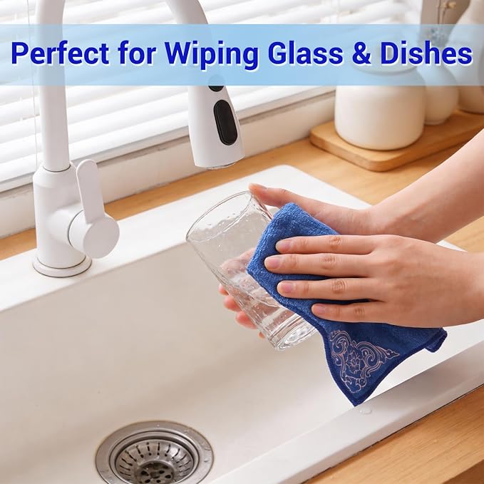 YUA Microfiber Cleaning Cloth 12 Pack, Microfiber Towels Cleaning, Microfiber - Image 5