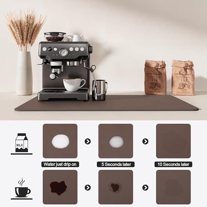 Dish Drying Mat for Kitchen Counter | Coffee Bar Mat for Countertops | Heat - Image 4