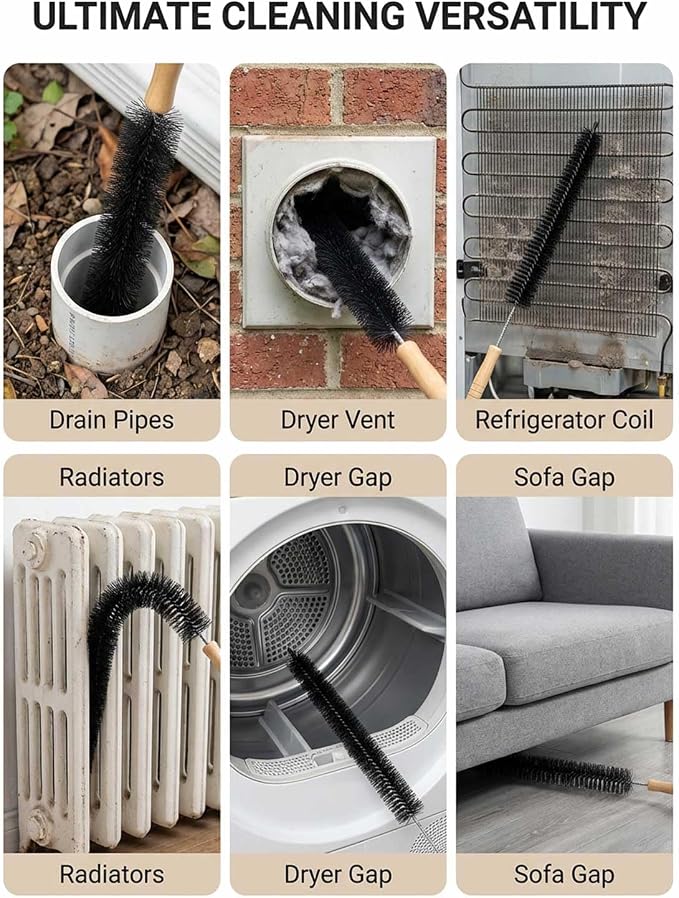 Dryer Vent Cleaning Brush Lint Cleaner Remover, Bendable Dust Pet Hair Gap Home - Image 6