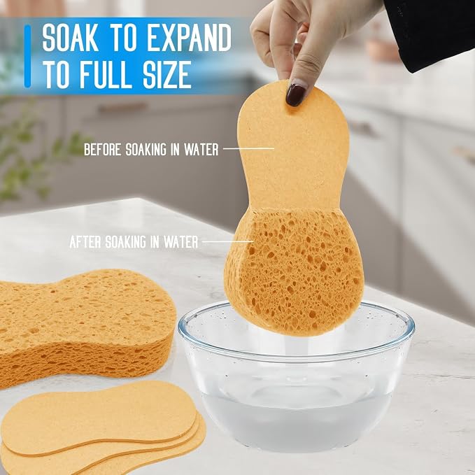 3 - Pack Large Sponge, Kitchen Sponges, Handy Sponges, Cellulose Sponges - Image 6