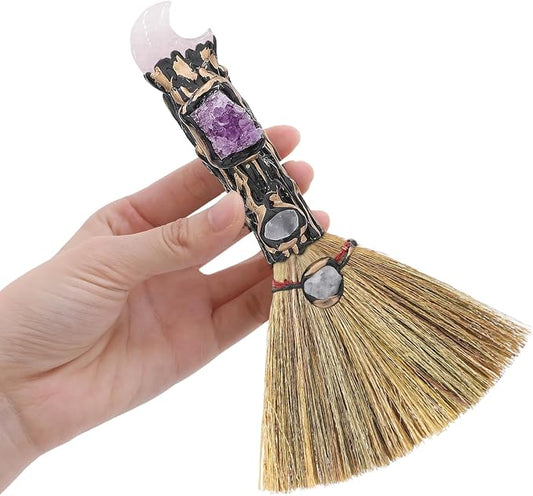 Rose Quartz Witch Broom by RENEMEGO