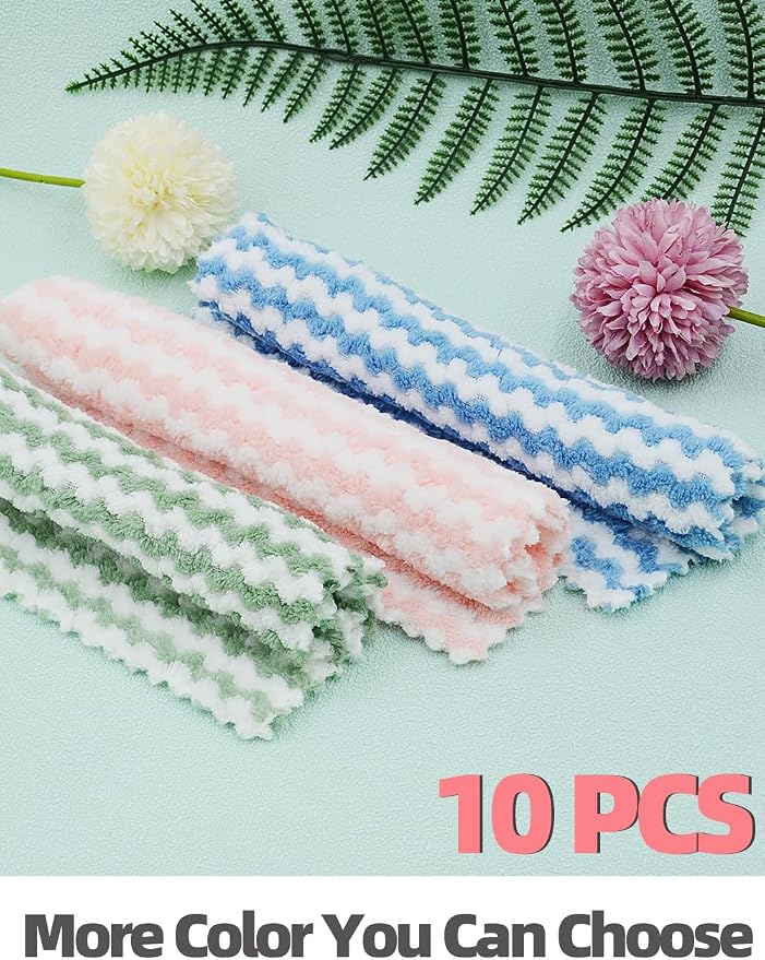 10PACK Kitchen Cleaning Cloths, Microfiber Dish Cloths: All-Purpose - Image 6