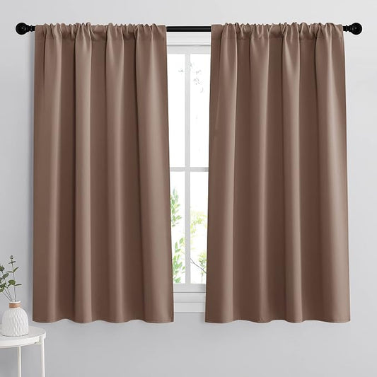 RYB HOME Curtains for Bedroom 63 inches Long, W 34 x L 63, 2 Panels by RYBHOME