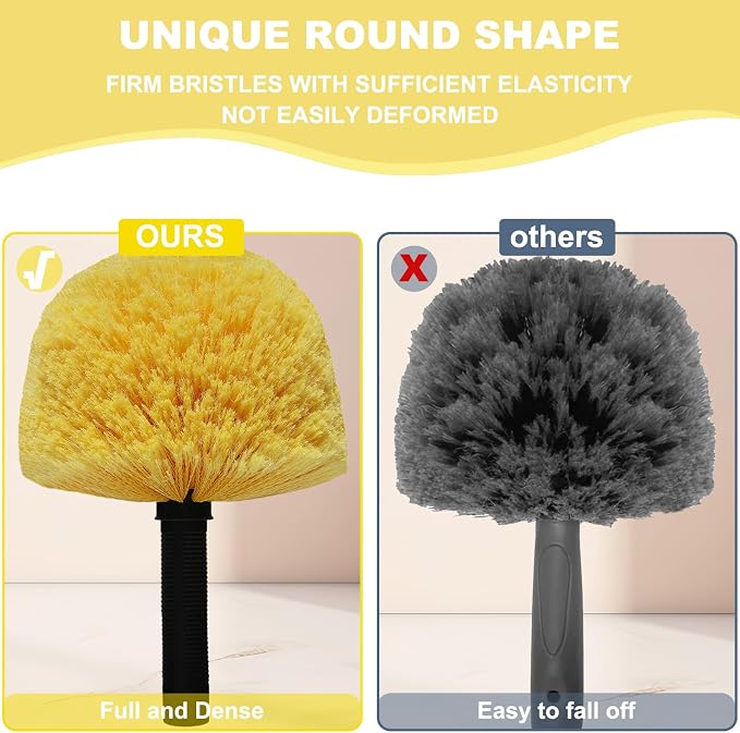Yellow Twist-On Cobweb Duster Head Brush - Image 3