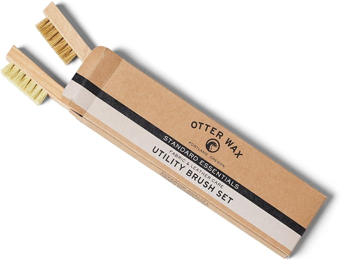 Otter Wax Utility Brush Set | 2pc | Horsehair Buffing Brush + Tampico Cleaning by OtterWax