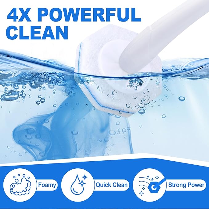 200 Count Disposable Toilet Brush, Toilet Cleaner Wand Refills Compatible - Image 5