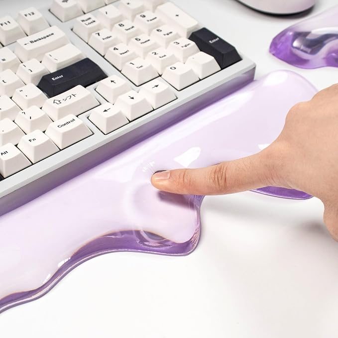 Clear Gel Wrist Rest for Keyboard and Mouse, Wrist Rest Set, Cute Ergonomic - Image 6