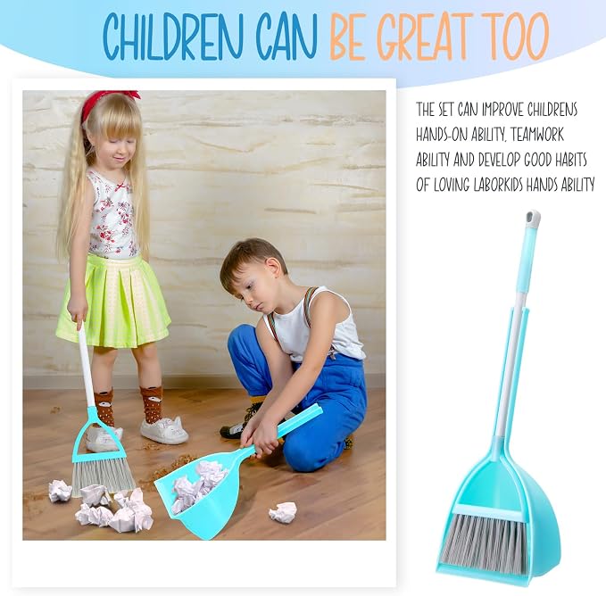 Roshtia 2 Pcs Mini Broom with Dustpan - Image 5