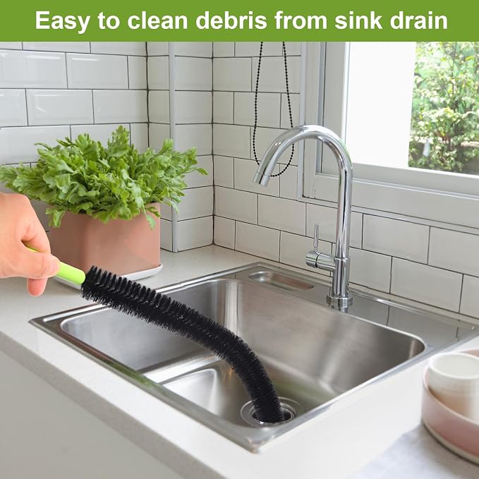 17” Pipe Cleaner, Cleaning Brush, Shower Cleaner Brush, Sink Drain Cleaner - Image 2