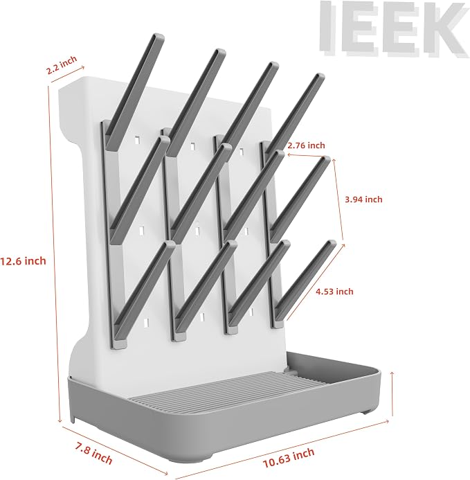 IEEK Baby Bottle Drying Rack, Large Vertical Drying Tower Bottle Rack Holder - Image 6