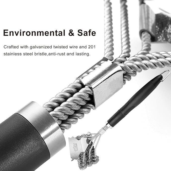 Grill Brush and Scraper Bristle Free – Safe BBQ Brush - Image 4