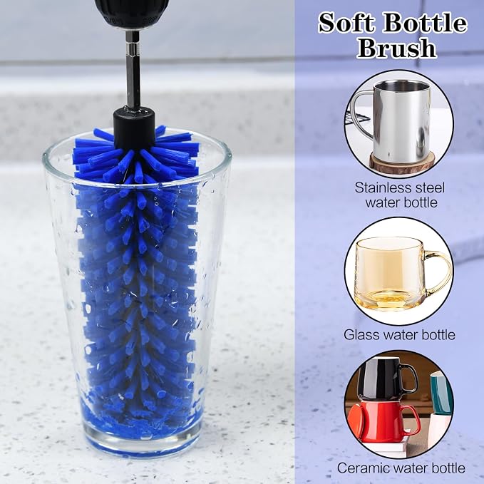 Drill Brush for Car Wheel and Bottle, Highly Dense and Durable Car Cleaning - Image 4