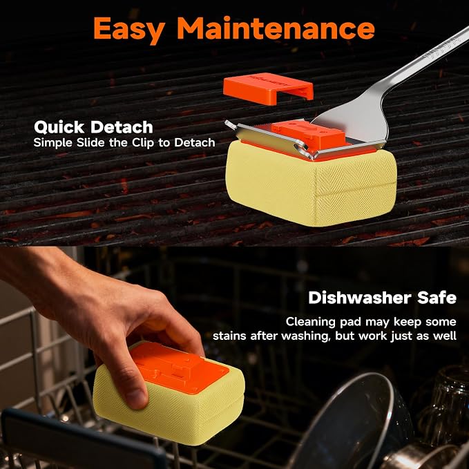TISHI HERY Bristle Free Grill Brush Replaceable Cleaning Head, Safe BBQ Grill - Image 6