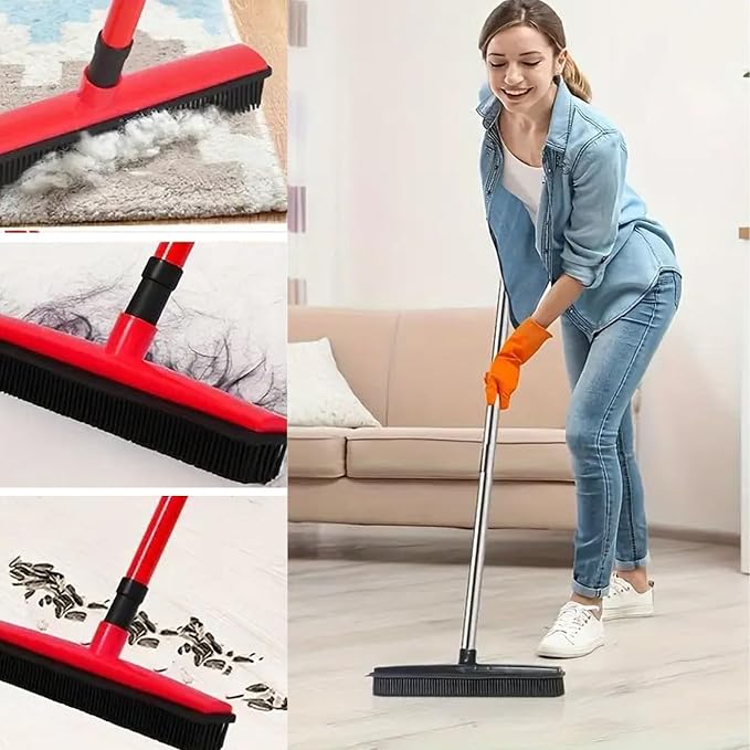 Pet Hair Rubber Broom, Rubber Broom - Image 5