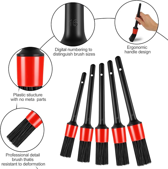 13PCS Car Detailing Brush Set, Car Detailing Brush Kit, Ultra No Soft Scratch - Image 3