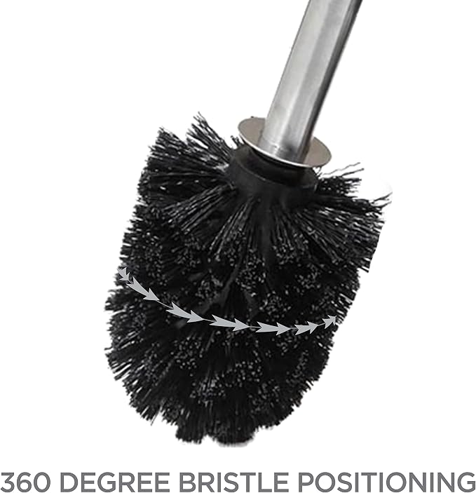 Bath Bliss Toilet Brush and Holder | Self Closing Lid | 360 Degree Brush Head | - Image 5