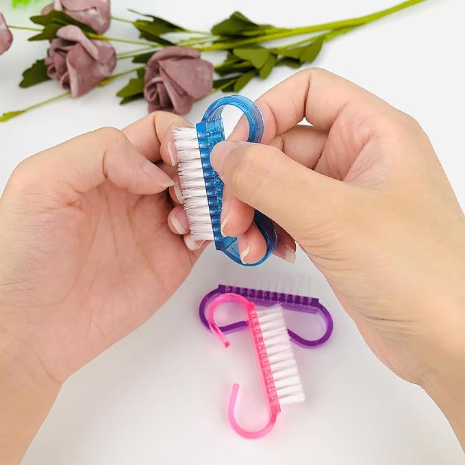 Handle Grip Nail Brush, 24 Pack Small Fingernail Brushes, Hand Scrub Cleaning - Image 5