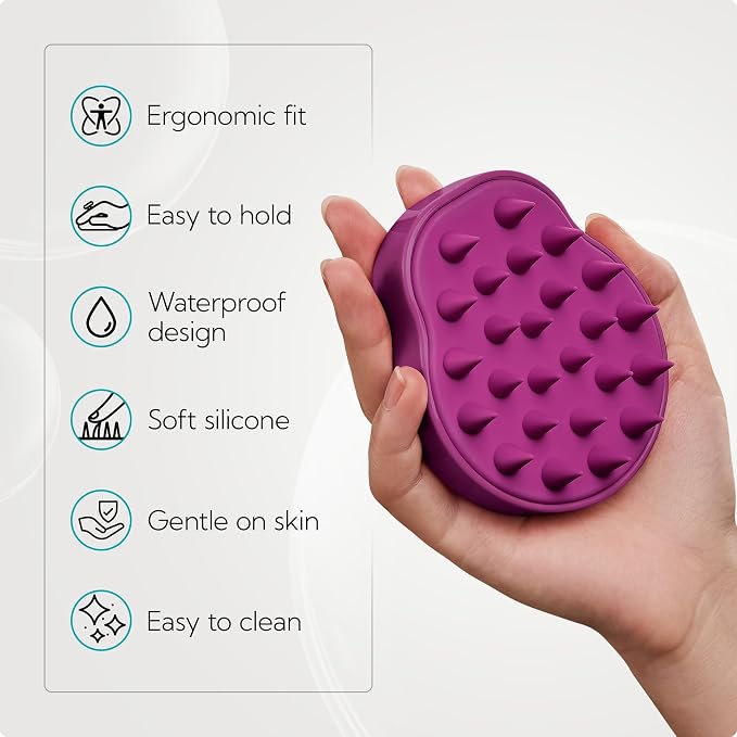 HEETA Hair Scalp Massager Shampoo Brush 2 Pack, Soft Silicone Bristles to - Image 4