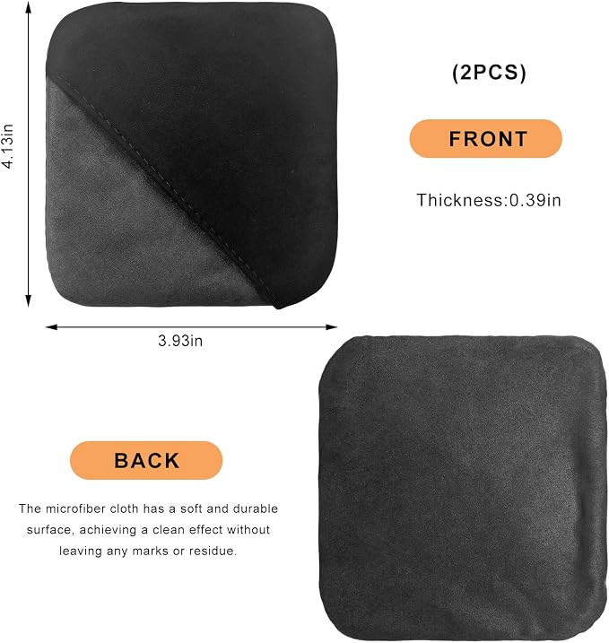 2 PCS Car Screen Cleaner, Square Microfiber Cloth Non-Scratch Auto Touchscreen - Image 2