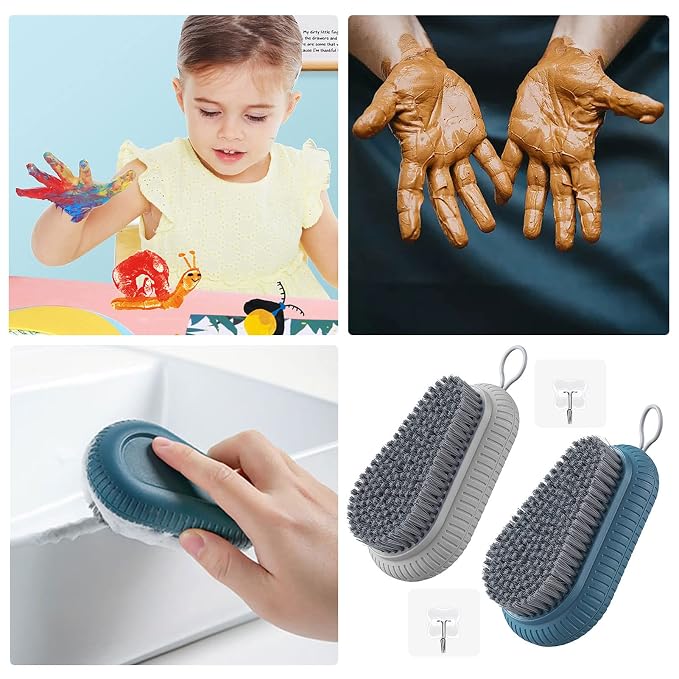 2PCS Heavy Duty Nail Brush for Cleaning Fingernails - Image 5