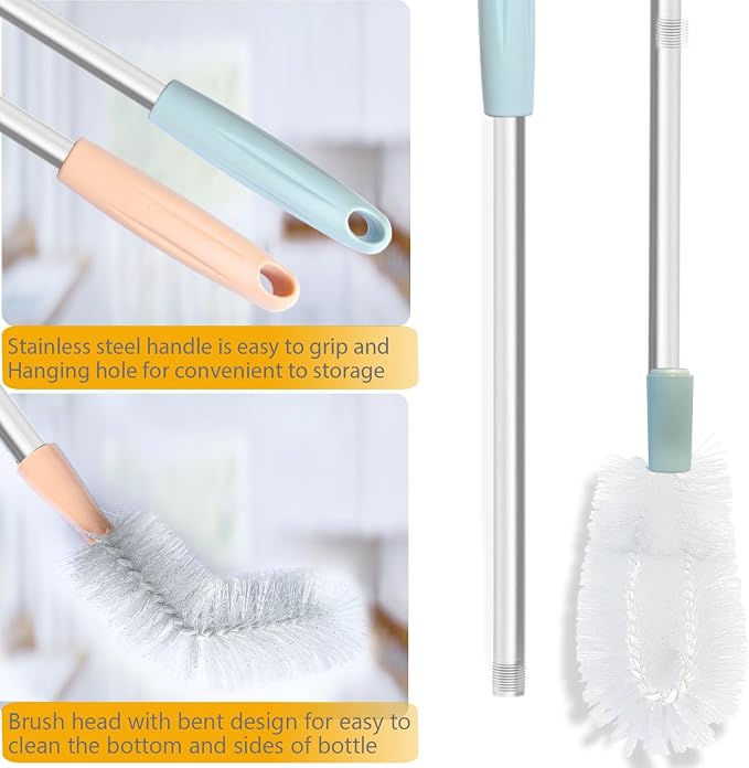 Water Bottle Cleaning Brush, 2 Pack 28inch Bendable Water Bottle Brush Long - Image 3