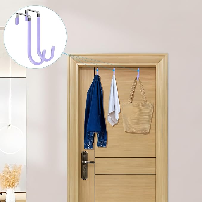 FYY Over The Door Hooks, 4 Pack Door Hangers Hooks - Image 6