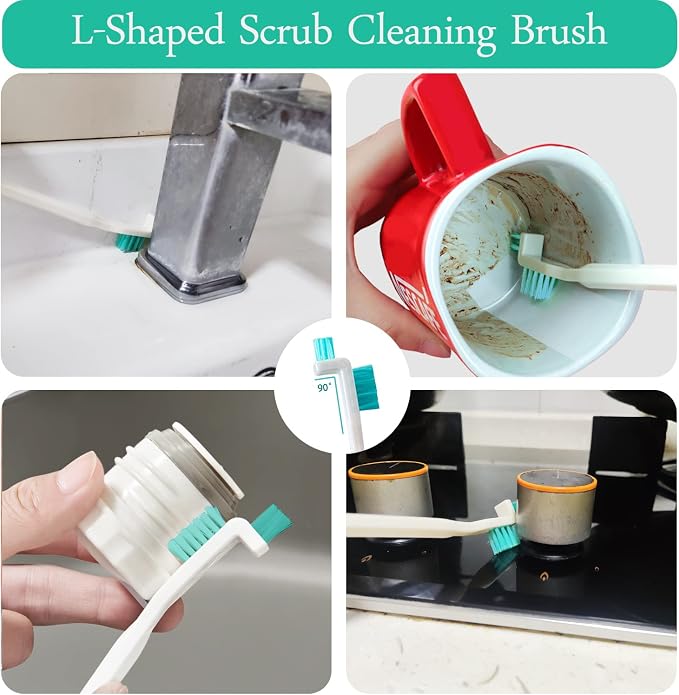 Small Cleaning Brushes for Household Cleaning, Crevice Cleaning Tool Set for - Image 2