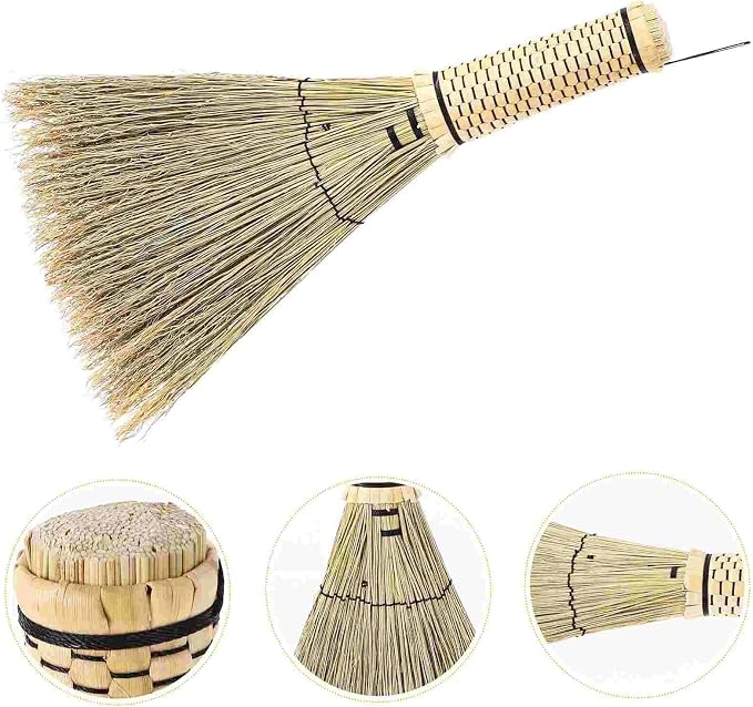 Miniature Artificial Mini Straw Brooms 2pcs Straw Bed Bedroom Broom Sofa Carpet - Image 5
