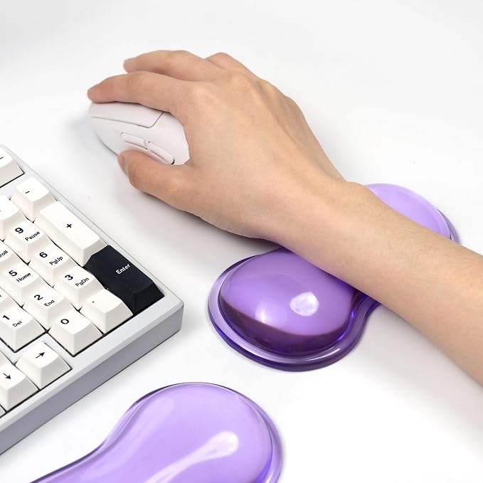 Clear Gel Mouse Wrist Rest, Comfort & Support - Image 2