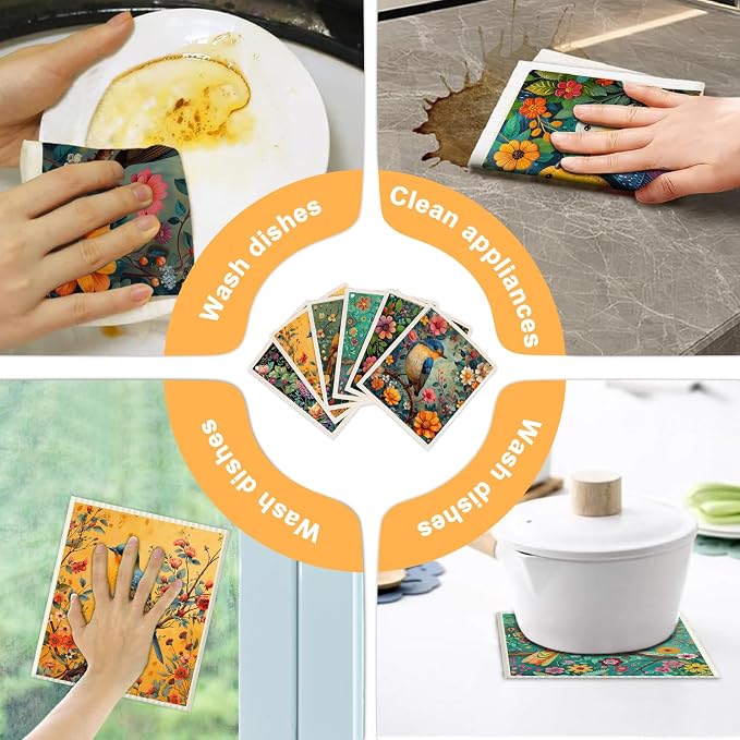 6 Pack Swedish Dishcloths for Kitchen - Image 7