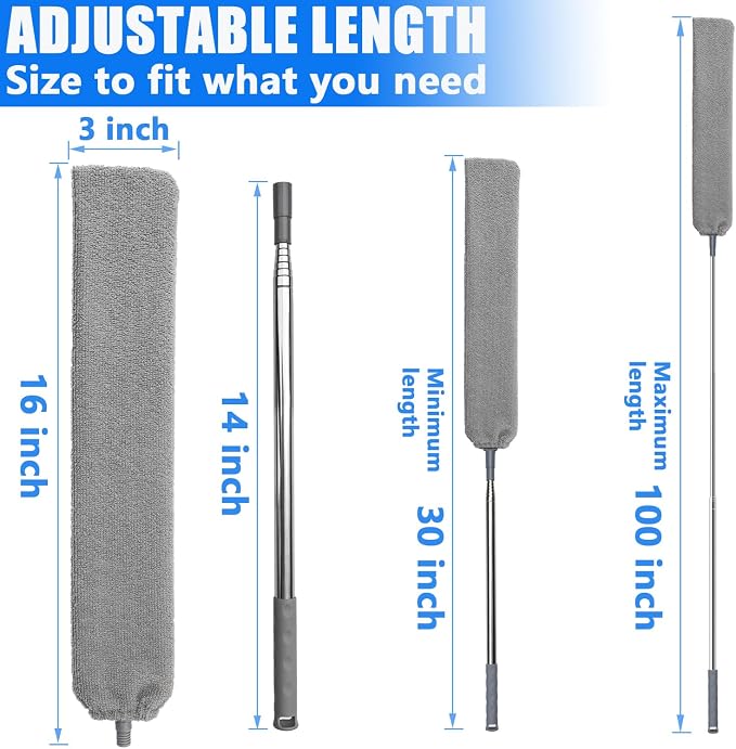 100" Retractable Gap Dust Cleaner Cleaning Tools, Under Appliance Cleaning - Image 2