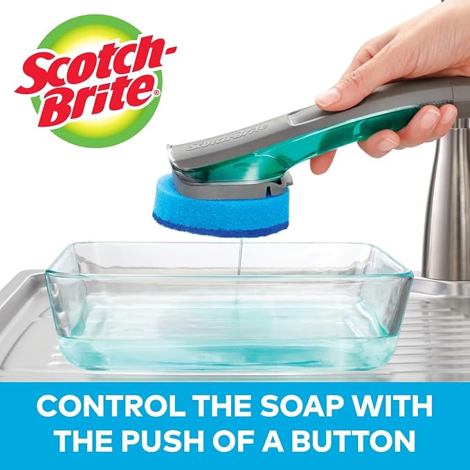 Scotch-Brite Advanced Soap Control Non-Scratch Dishwand Kit, 1 Dish Wand & 5 - Image 3