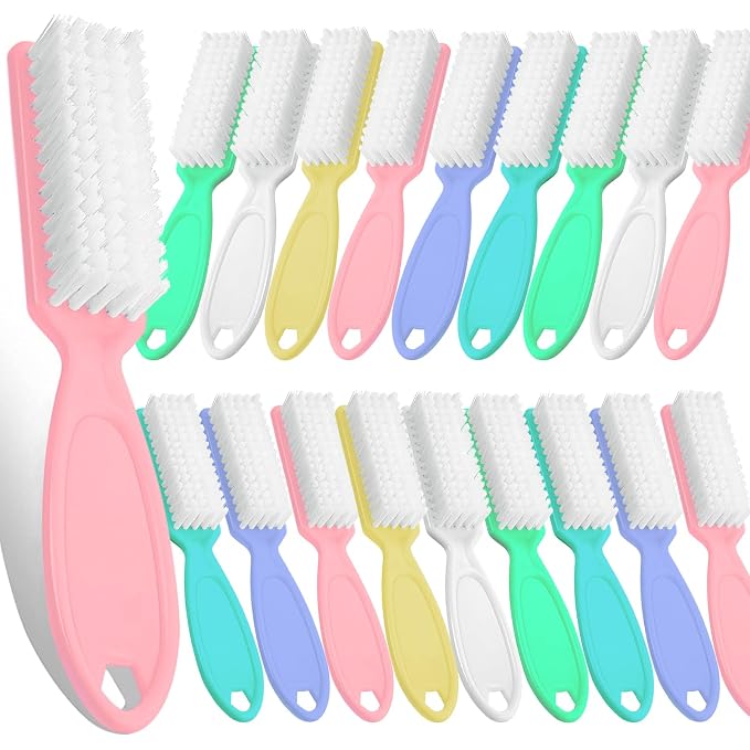 HOFASON 20Pcs Handle Grip Nail Brush, Hand Fingernail Cleaner Brush Manicure by HOFASON